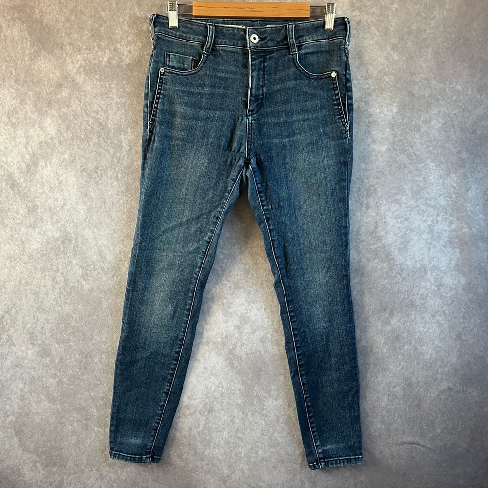 Anthropologie Pilcro Jeans Womens 29 Dark Blue‎ High Rise Denim Leggings Pants